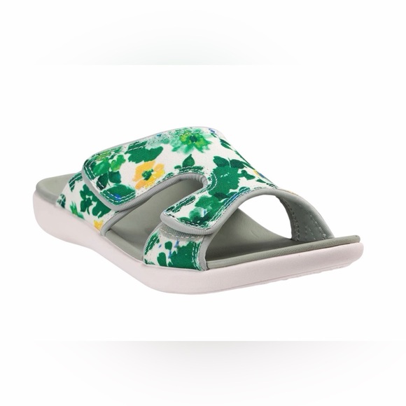 REVITALIGN Green and Yellow Floral Sandals Size 8B - Picture 2 of 6